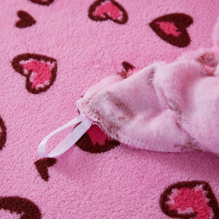 91家纺网 家纺一手货源 找家纺 迷仙巢 2020新款160克法莱绒印花四件套 粉豹