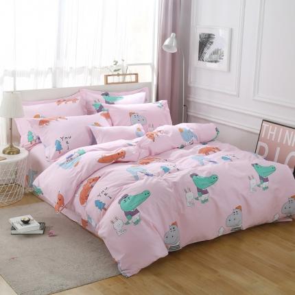 91家纺网 家纺一手货源 找家纺 （总）新款12868全棉学生宿舍三件套卡通纯棉四件套