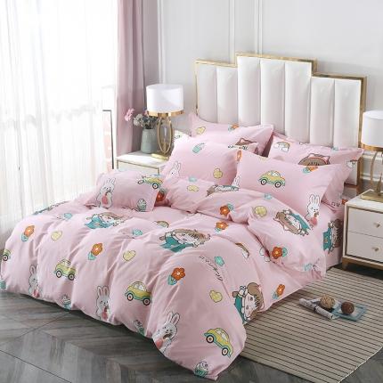 91家纺网 家纺一手货源 找家纺 （总）新款12868全棉学生宿舍三件套卡通纯棉四件套