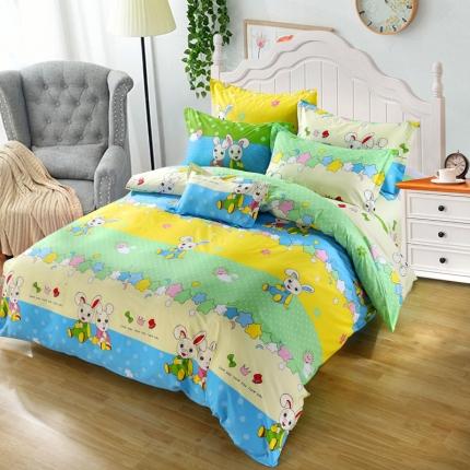 91家纺网 家纺一手货源 找家纺 （总）新款12868全棉学生宿舍三件套卡通纯棉四件套