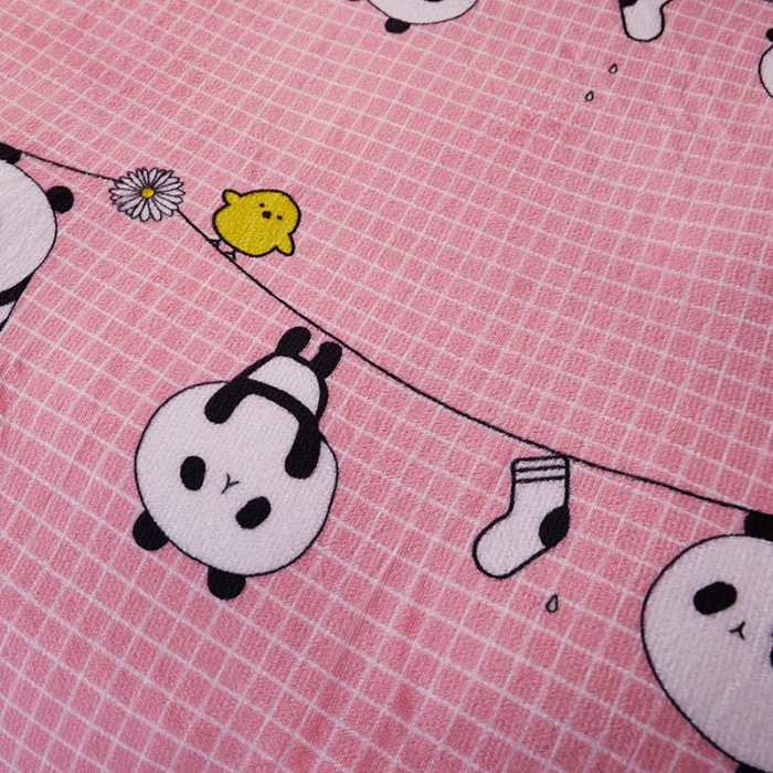 91家纺网 家纺一手货源 找家纺 迷仙巢 2020新款160克法莱绒印花四件套 快乐熊