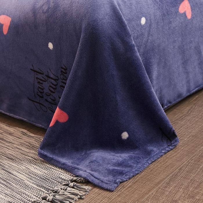 91家纺网 家纺一手货源 找家纺 迷仙巢 2020新款160克法莱绒印花四件套 浪漫星空