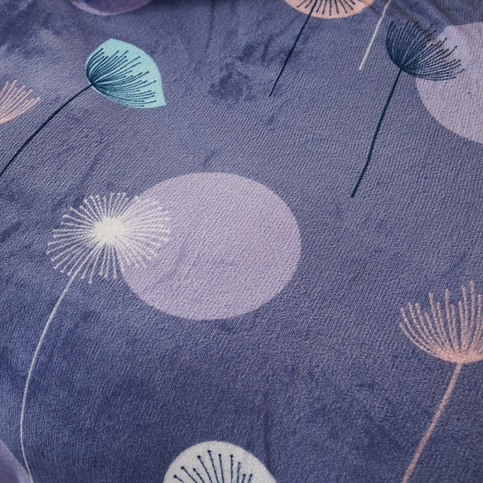 91家纺网 家纺一手货源 找家纺 迷仙巢 2020新款160克法莱绒印花四件套 蒲公英