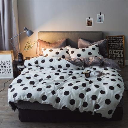 91家纺网 家纺一手货源 找家纺 （总）艾佳 2025新款全棉棉加绒男士风宝宝水晶绒四件套