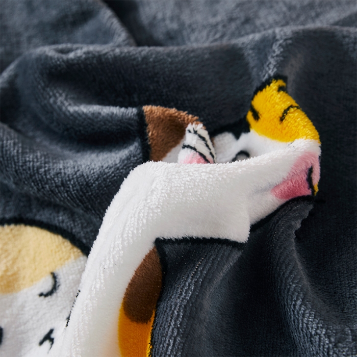 91家纺网 家纺一手货源 找家纺 迷仙巢 2020新款牛奶金貂绒四件套 猫咪