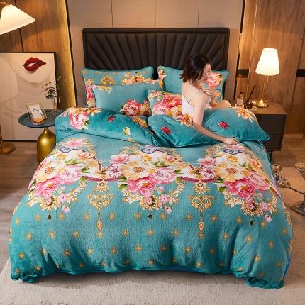 迷仙巢 2020新款牛奶金貂绒四件套 五月花情