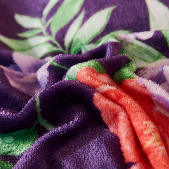 91家纺网 家纺一手货源 找家纺 迷仙巢 2020新款牛奶金貂绒四件套 一枝独秀