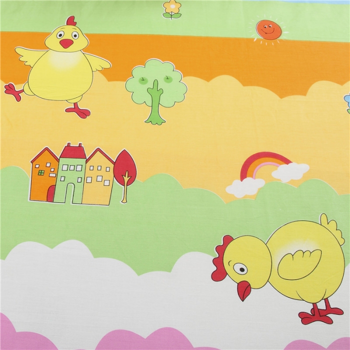 91家纺网 家纺一手货源 找家纺 雨萝家纺 2020新款12868全棉纯棉床单 彩虹牧场