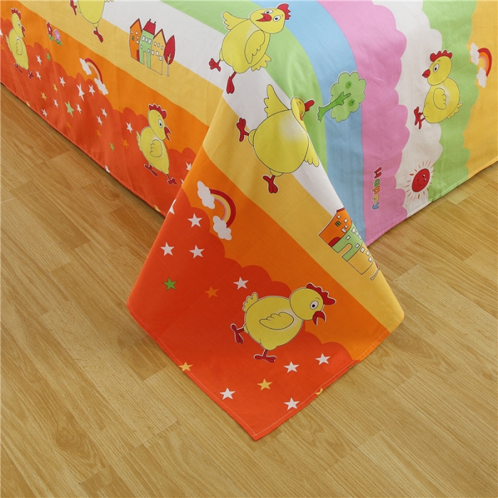 91家纺网 家纺一手货源 找家纺 雨萝家纺 2020新款12868全棉纯棉床单 彩虹牧场