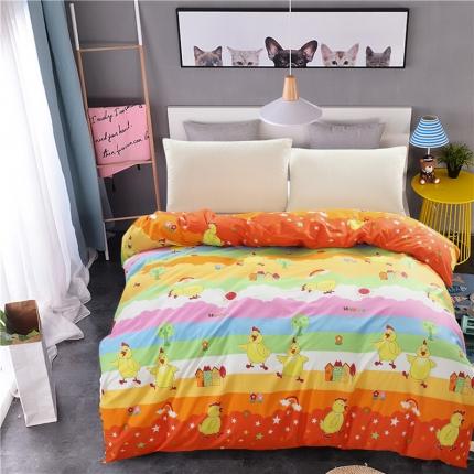 雨萝家纺 2020新款12868全棉纯棉被套 彩虹牧场