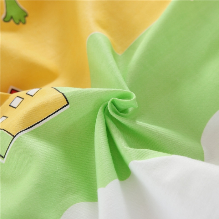 91家纺网 家纺一手货源 找家纺 雨萝家纺 2020新款12868全棉纯棉被套 彩虹牧场