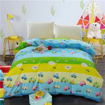 雨萝家纺 2020新款12868全棉纯棉被套 汽车风云