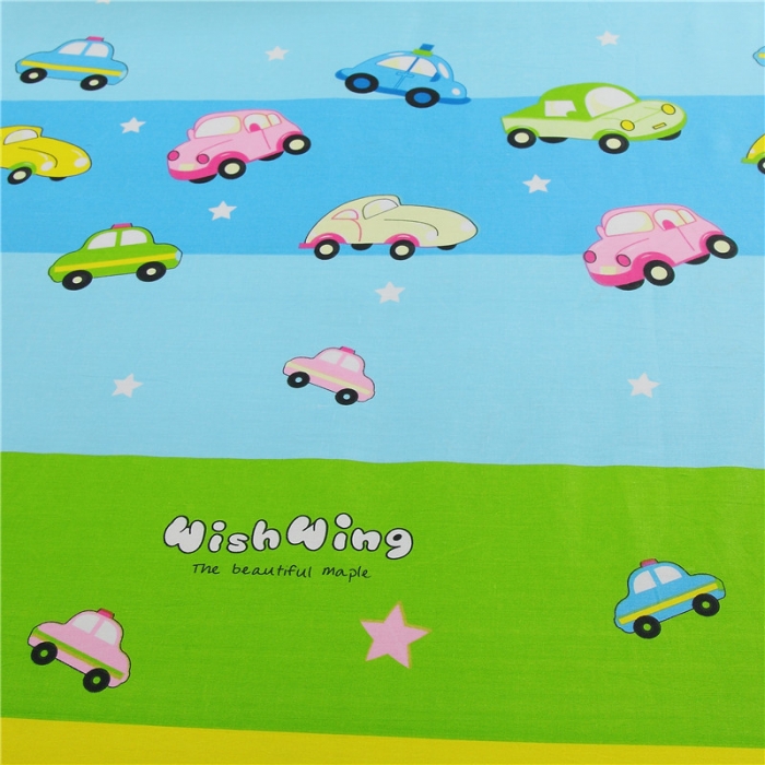 91家纺网 家纺一手货源 找家纺 雨萝家纺 2020新款12868全棉纯棉被套 汽车风云