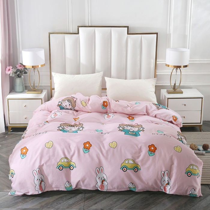 91家纺网 家纺一手货源 找家纺 雨萝家纺 2020新款12868全棉纯棉被套 小女孩