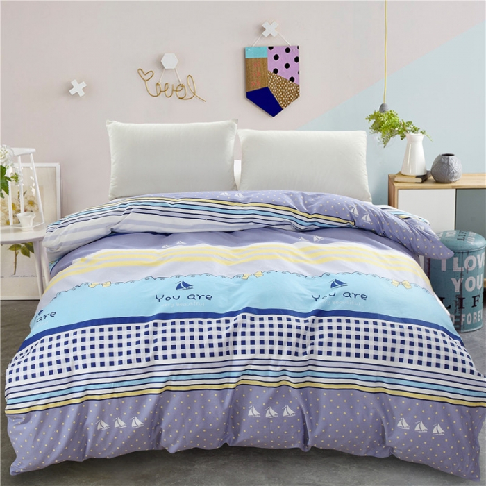 91家纺网 家纺一手货源 找家纺 雨萝家纺 2020新款12868全棉纯棉被套 扬帆起航