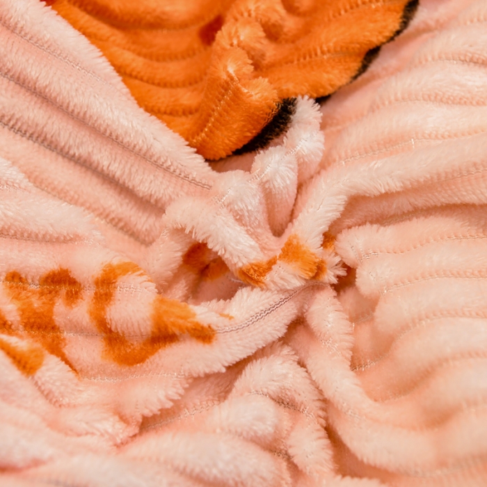 91家纺网 家纺一手货源 找家纺 佰亿莱 2024新款魔法绒四件套 清新蜜桔