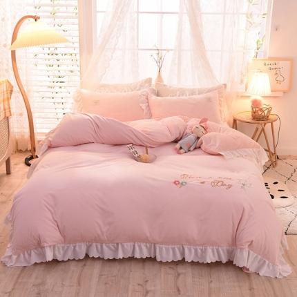 91家纺网 家纺一手货源 找家纺 （总）艾米家居 2020新款水晶绒四件套美妙时光