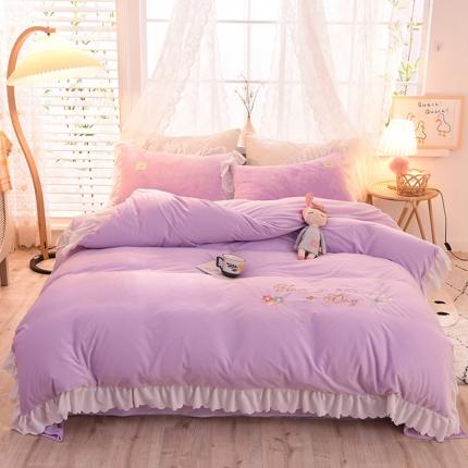 91家纺网 家纺一手货源 找家纺 （总）艾米家居 2020新款水晶绒四件套美妙时光