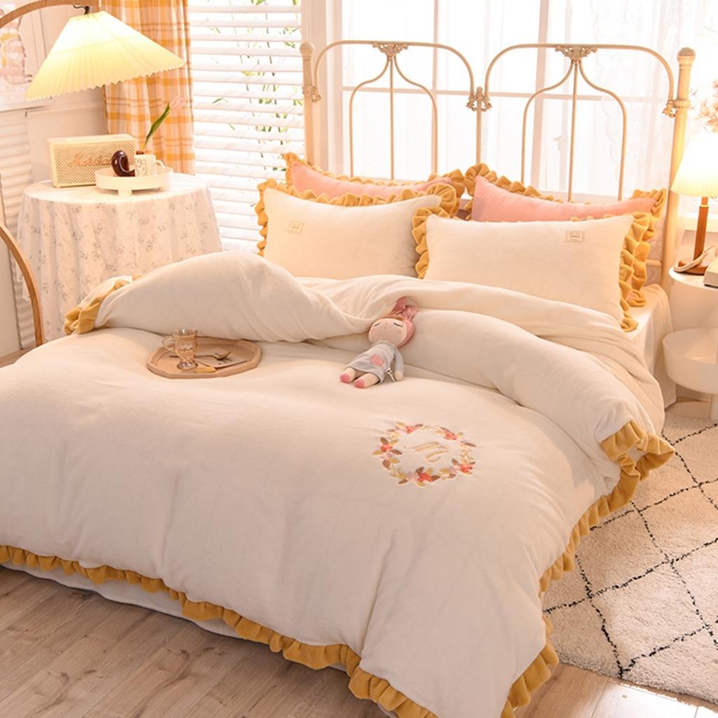 91家纺网 家纺一手货源 找家纺 （总）艾米家居 2020新款牛奶绒四件套花语系列