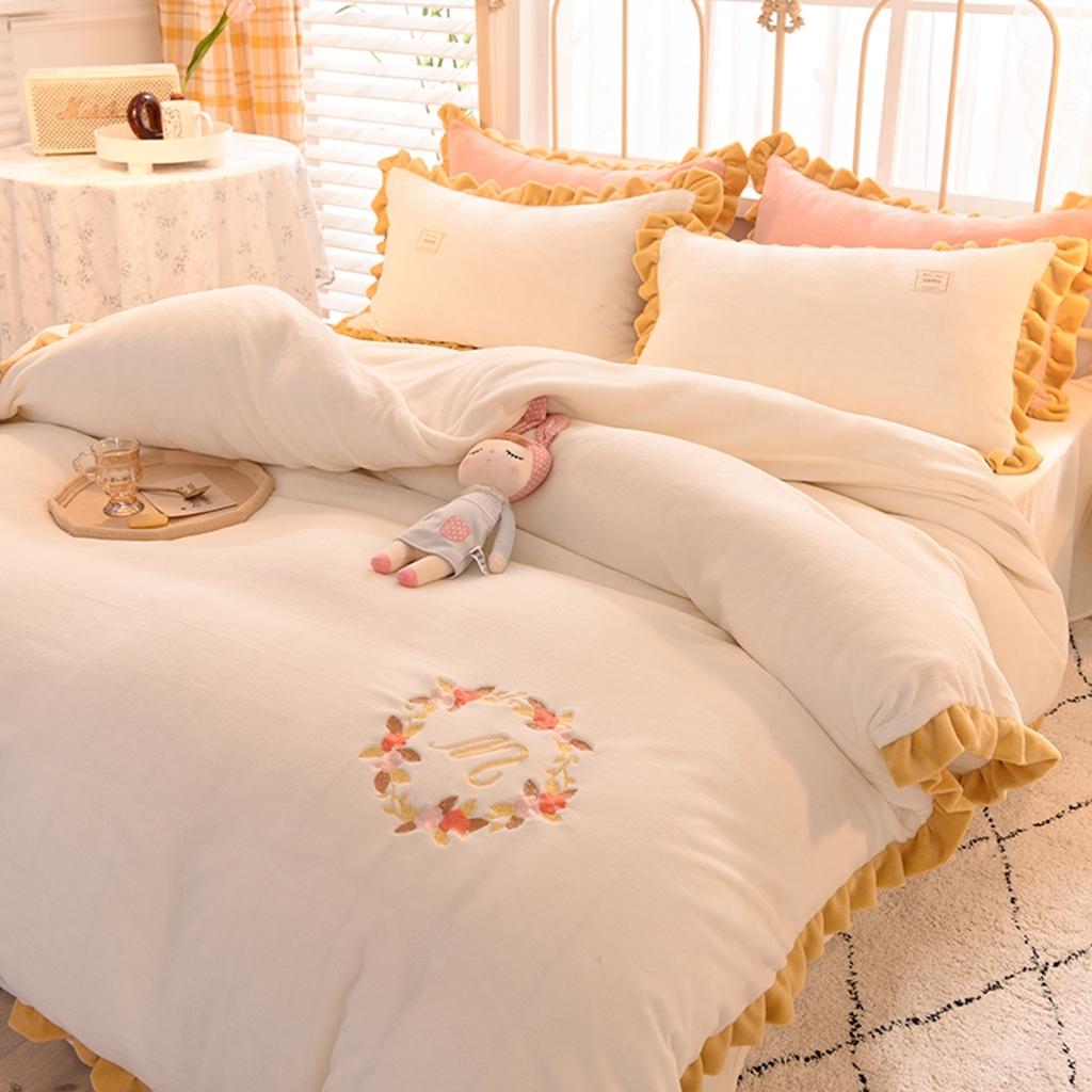 91家纺网 家纺一手货源 找家纺 （总）艾米家居 2020新款牛奶绒四件套花语系列