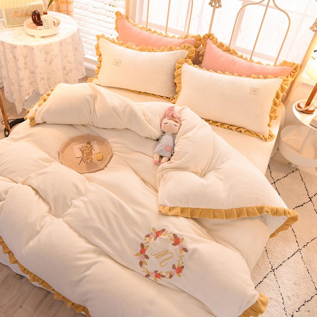 91家纺网 家纺一手货源 找家纺 （总）艾米家居 2020新款牛奶绒四件套花语系列