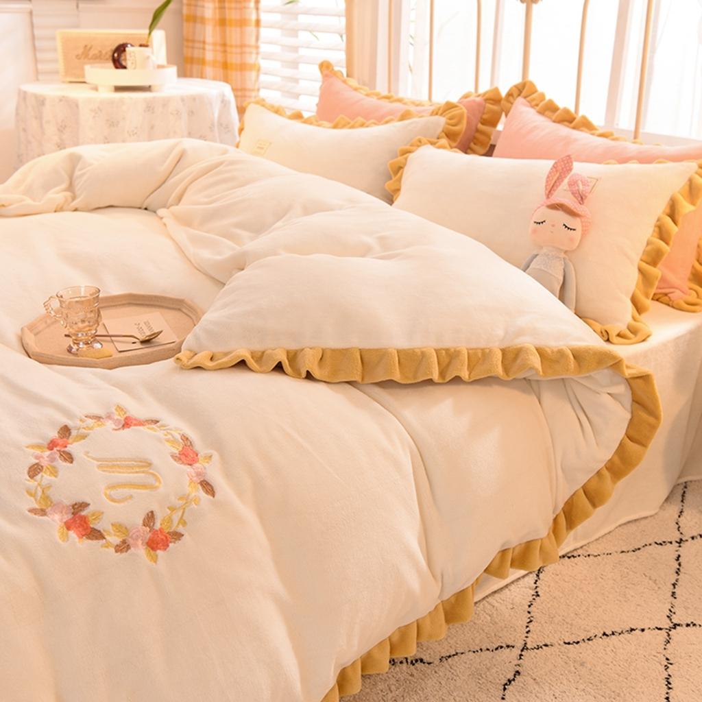 91家纺网 家纺一手货源 找家纺 （总）艾米家居 2020新款牛奶绒四件套花语系列