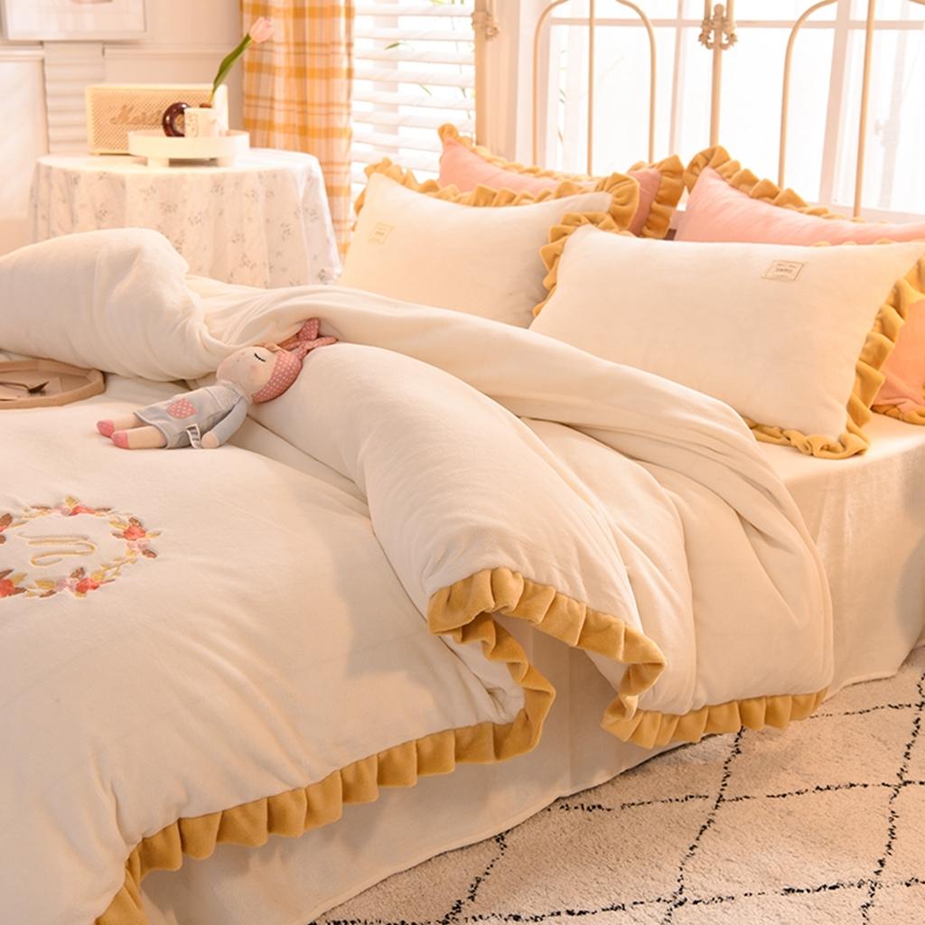 91家纺网 家纺一手货源 找家纺 （总）艾米家居 2020新款牛奶绒四件套花语系列