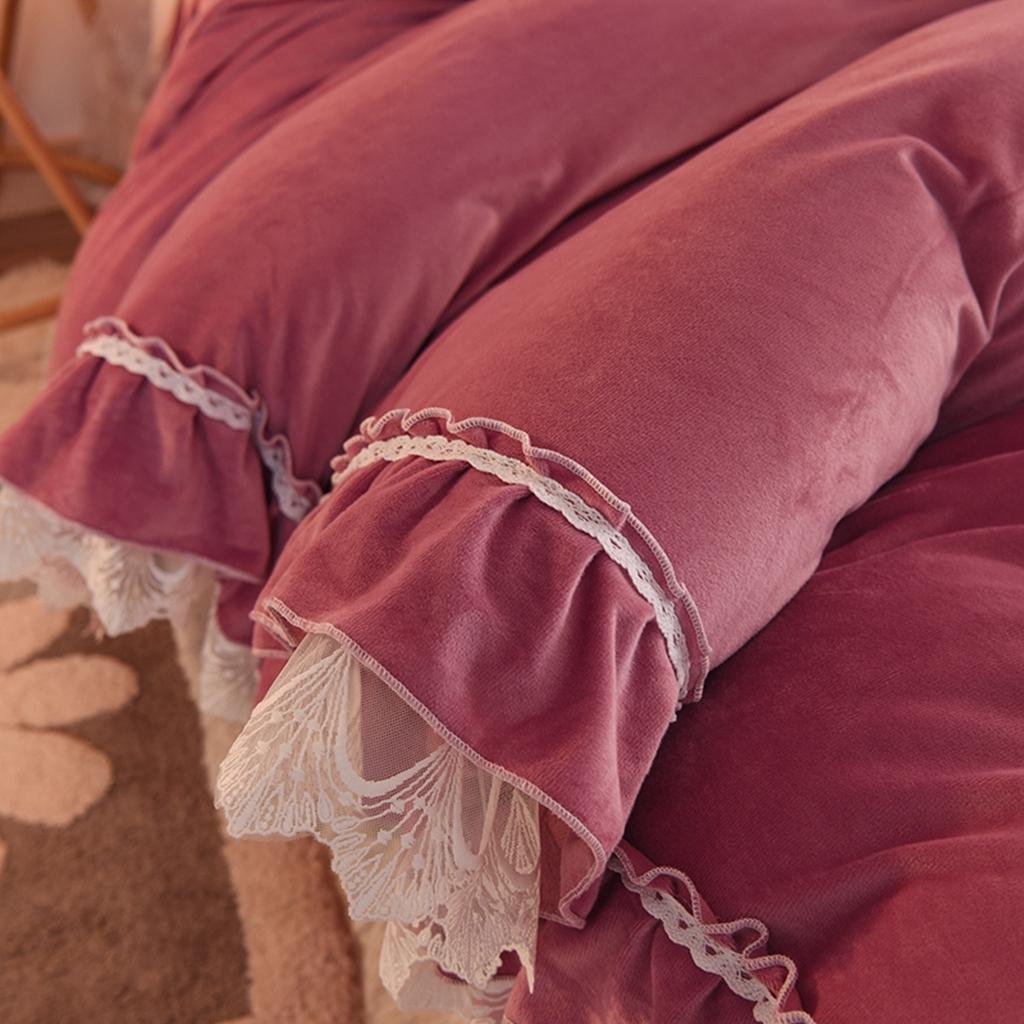 91家纺网 家纺一手货源 找家纺 艾米家居 2020新款缇娜水晶绒四件套 豆沙