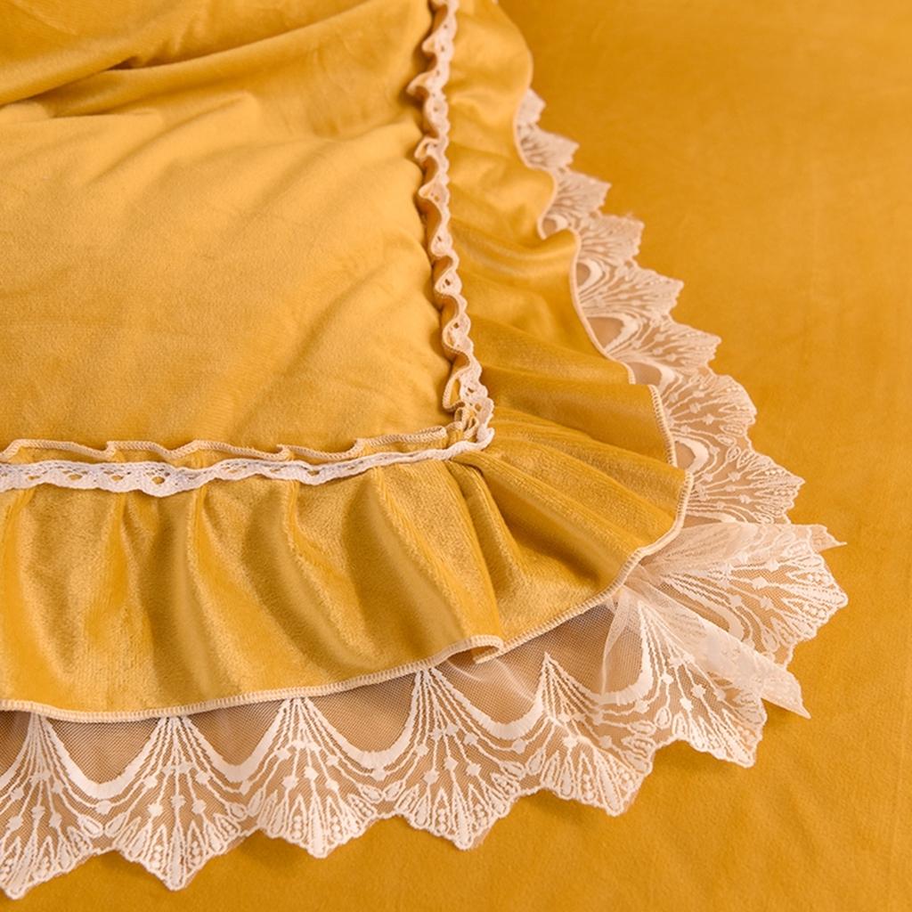 91家纺网 家纺一手货源 找家纺 艾米家居 2020新款缇娜水晶绒四件套 黄