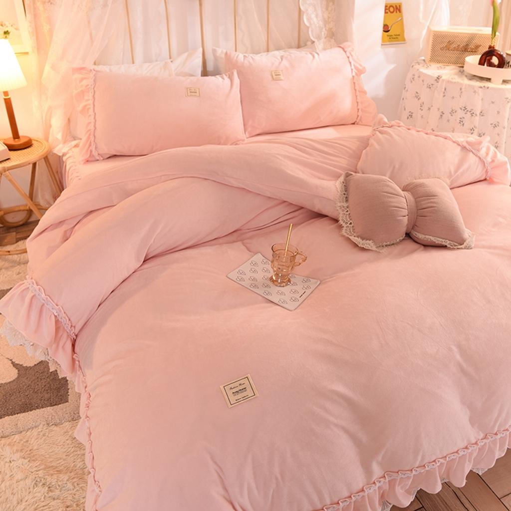 91家纺网 家纺一手货源 找家纺 艾米家居 2020新款缇娜水晶绒四件套 玉色