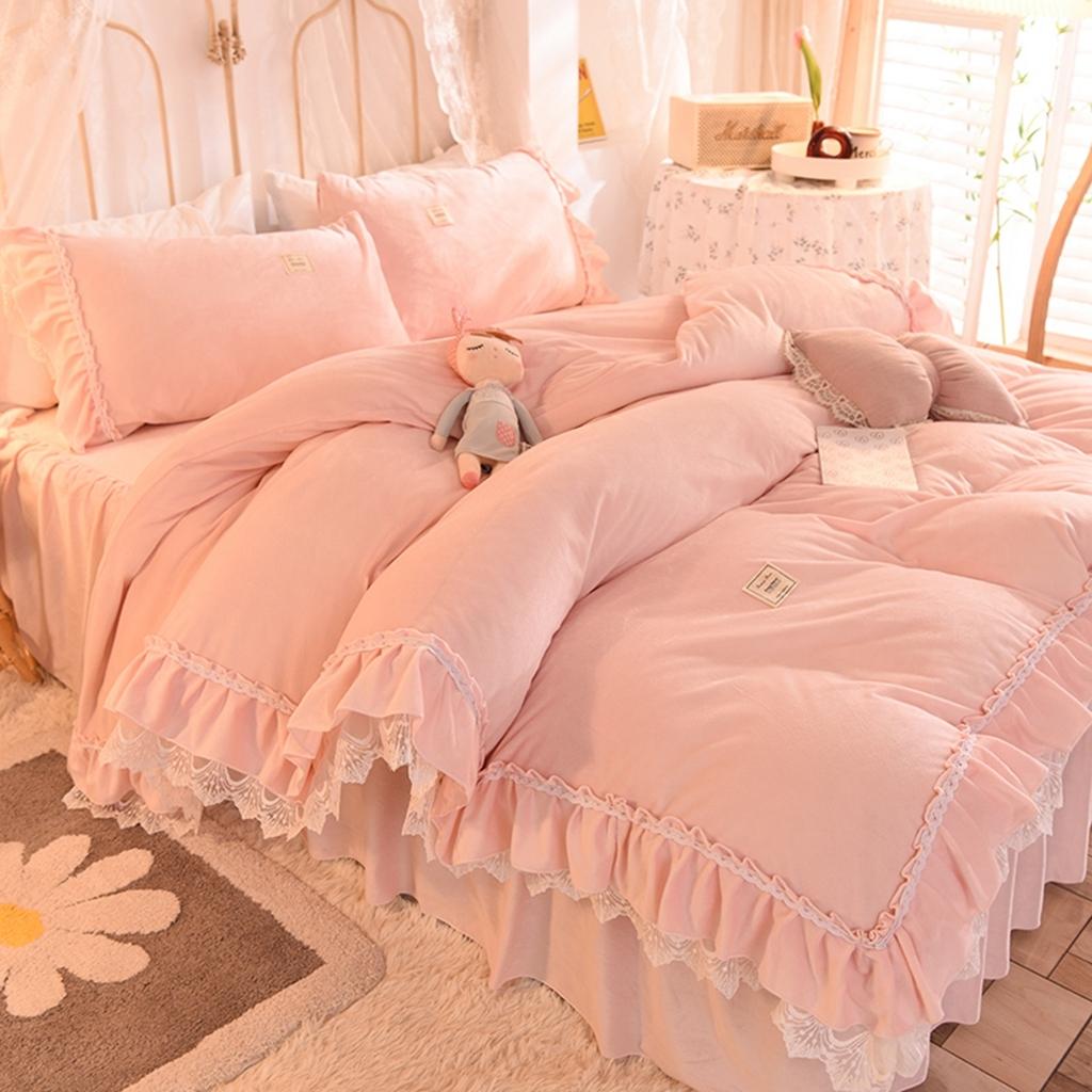 91家纺网 家纺一手货源 找家纺 艾米家居 2020新款缇娜水晶绒四件套 玉色