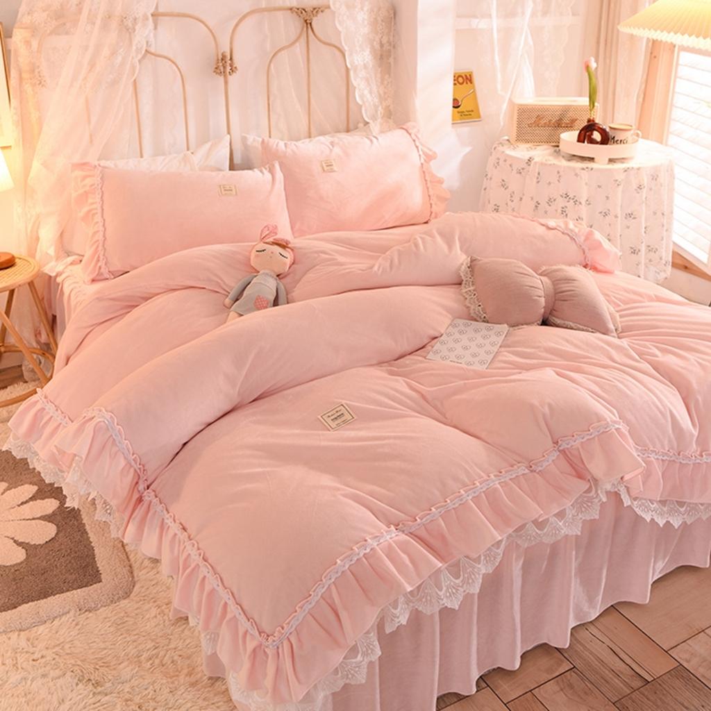 91家纺网 家纺一手货源 找家纺 艾米家居 2020新款缇娜水晶绒四件套 玉色