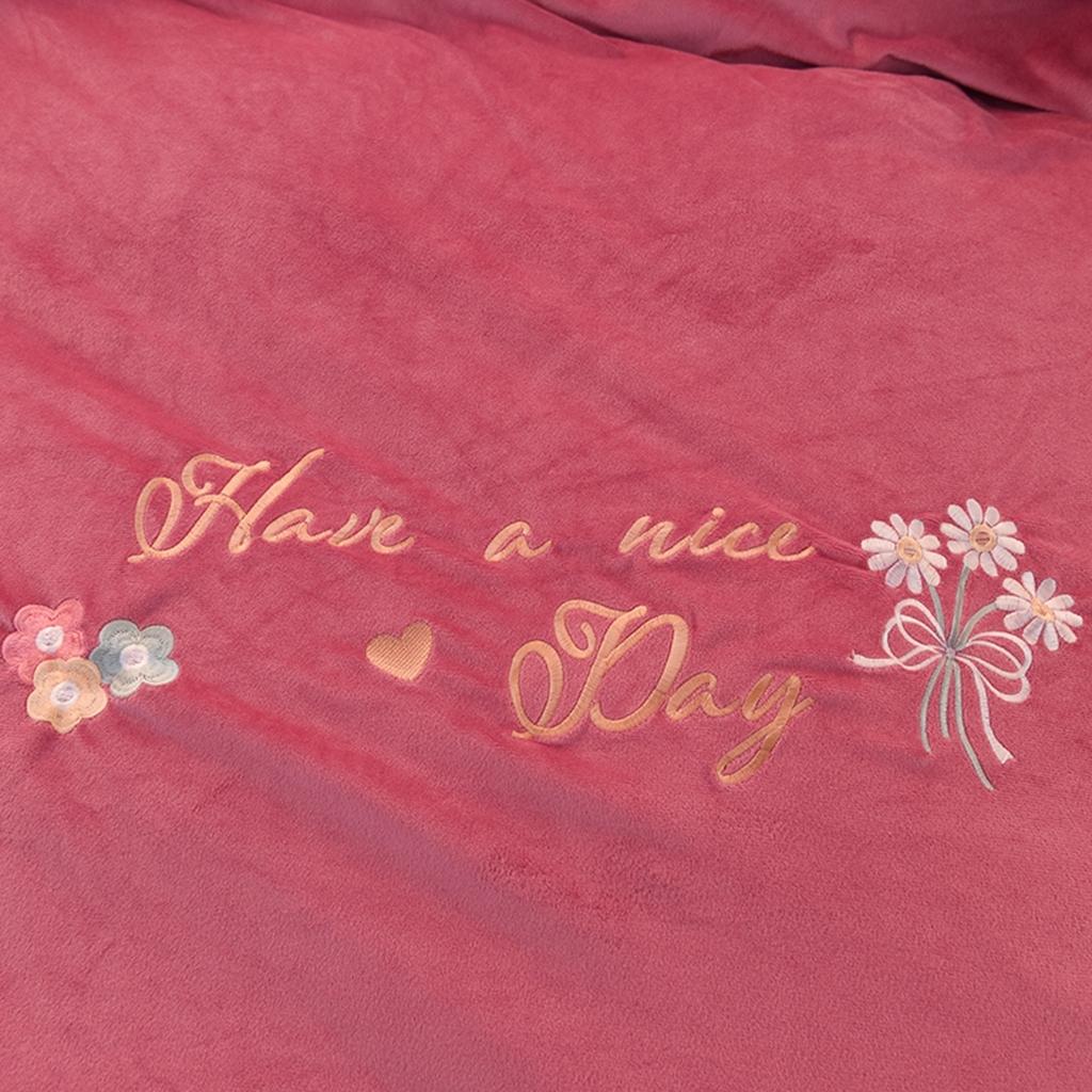 91家纺网 家纺一手货源 找家纺 艾米家居 2020新款水晶绒四件套美妙时光 豆沙