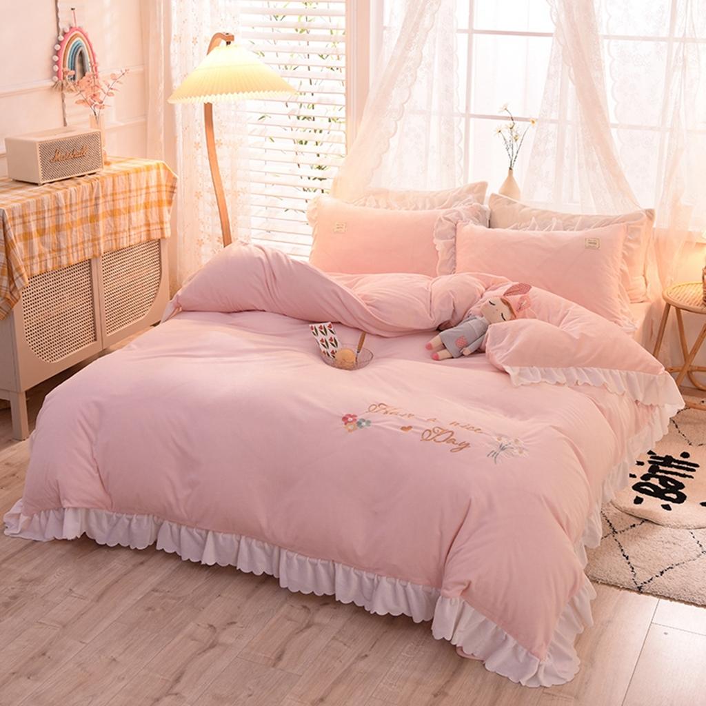 91家纺网 家纺一手货源 找家纺 艾米家居 2020新款水晶绒四件套美妙时光 玉色