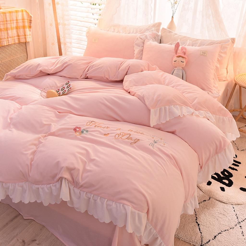 91家纺网 家纺一手货源 找家纺 艾米家居 2020新款水晶绒四件套美妙时光 玉色