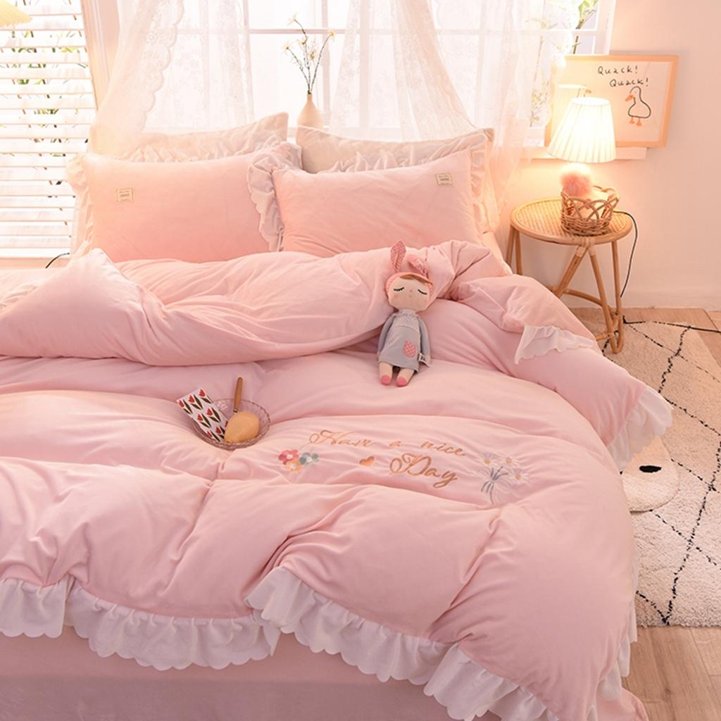 91家纺网 家纺一手货源 找家纺 艾米家居 2020新款水晶绒四件套美妙时光 玉色