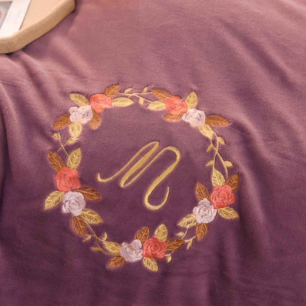 91家纺网 家纺一手货源 找家纺 艾米家居 2020新款牛奶绒四件套花语系列 梅子色