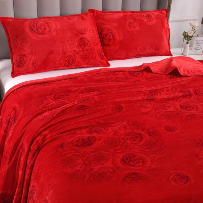 91家纺网 家纺一手货源 找家纺 赋雅家纺双面绒超柔加厚云貂绒毛毯法莱绒毛毯床单盖毯