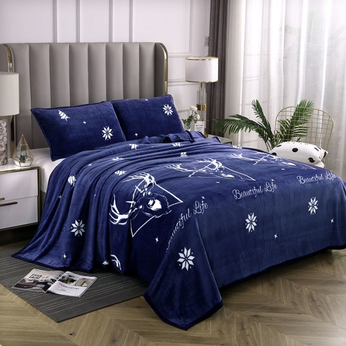 91家纺网 家纺一手货源 找家纺 2025总高克重赋雅-加厚云貂绒毛毯双面绒休闲毯 法莱绒枕套床单盖毯