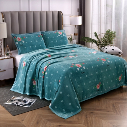 91家纺网 家纺一手货源 找家纺 2025总高克重赋雅-加厚云貂绒毛毯双面绒休闲毯 法莱绒枕套床单盖毯