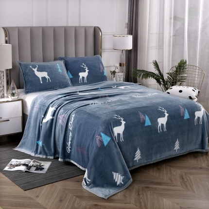 91家纺网 家纺一手货源 找家纺 2025总高克重赋雅-加厚云貂绒毛毯双面绒休闲毯 法莱绒枕套床单盖毯