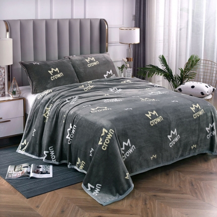 91家纺网 家纺一手货源 找家纺 2025总高克重赋雅-加厚云貂绒毛毯双面绒休闲毯 法莱绒枕套床单盖毯