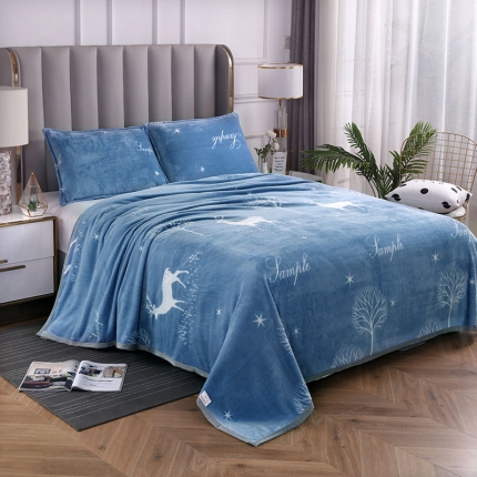 91家纺网 家纺一手货源 找家纺 2025总高克重赋雅-加厚云貂绒毛毯双面绒休闲毯 法莱绒枕套床单盖毯