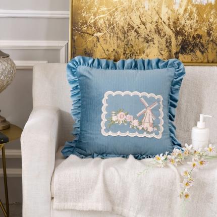 91家纺网 家纺一手货源 找家纺 （总）希诺家居 2020新款欧式田园工艺款花边抱枕