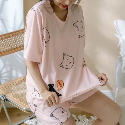 91家纺网 家纺一手货源 找家纺 （总）华超针织 2021新款天竺棉印花家居服