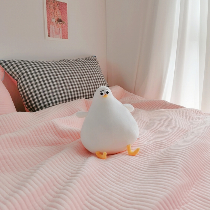 91家纺网 家纺一手货源 找家纺 淑女公社 2020新款棉加绒晚安宝贝四件套 灰白格加粉色绒