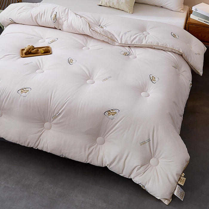 91家纺网 家纺一手货源 找家纺 欧雅搁 2025新款生姜驱寒冬被被子被芯 生姜驱寒冬被-姜黄