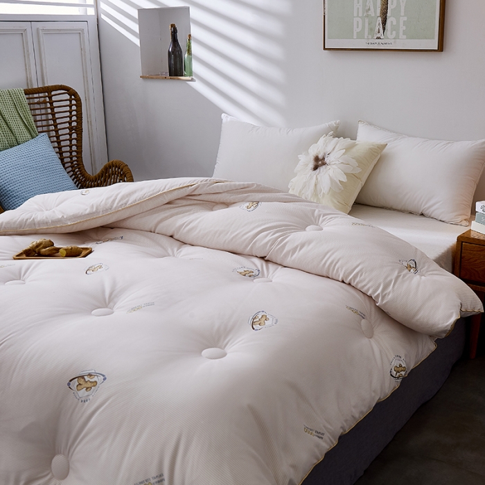 91家纺网 家纺一手货源 找家纺 欧雅搁 2025新款生姜驱寒冬被被子被芯 生姜驱寒冬被-姜黄