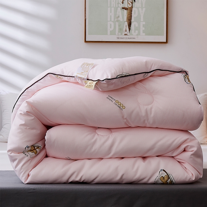 91家纺网 家纺一手货源 找家纺 欧雅搁 2025新款生姜驱寒冬被被子被芯 生姜驱寒冬被 浅粉