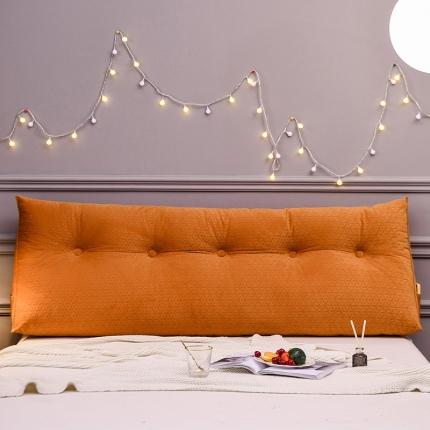 91家纺网 家纺一手货源 找家纺 一兰新款韩国绒立体三角大靠垫床头大靠垫床上靠背 小飞机橘黄